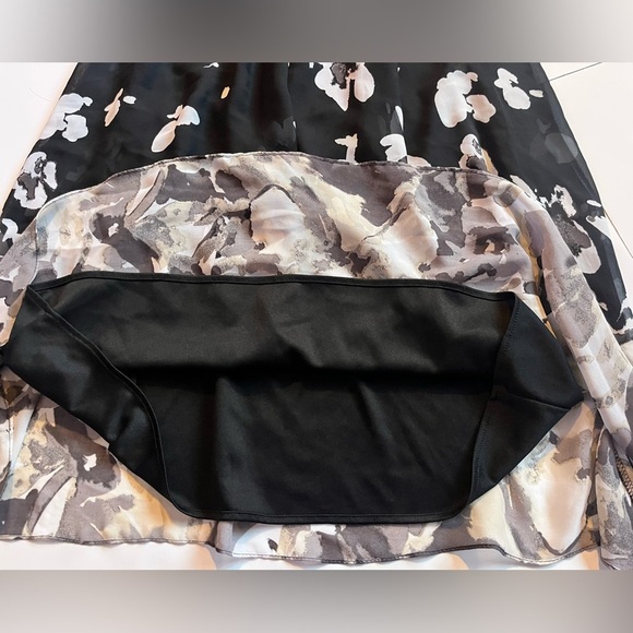 INC International Concepts Floral Halter Dress in Black and White Women’s Sz 10 - Picture 3 of 14